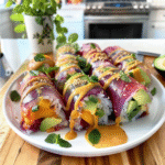 Delightful Detox Rainbow Roll-Ups with Peanut Sauce Recipe