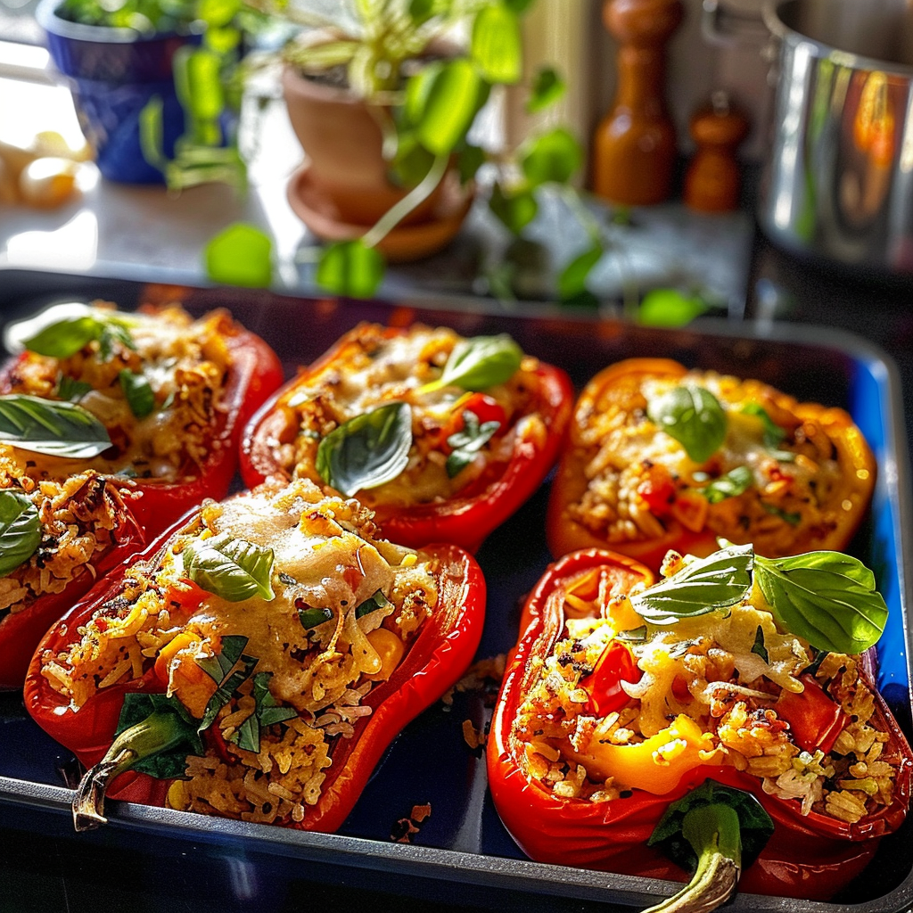 Delicious Mediterranean Tuna Stuffed Peppers Recipe